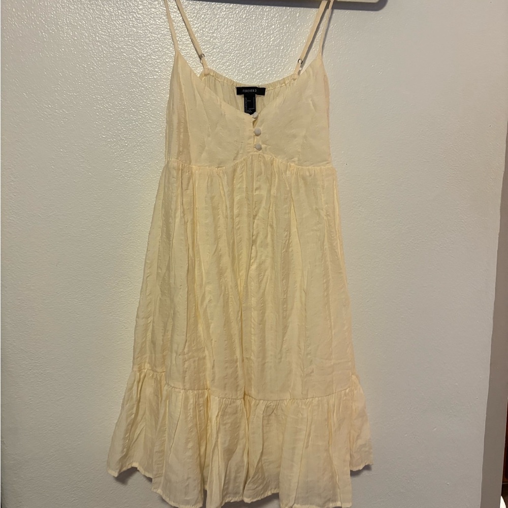 Forever 21 Cream Button-Front Top